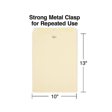Staples Heavyweight Clasp & Moistenable Glue Catalog Envelopes, 10